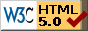 Valid HTML 5.0